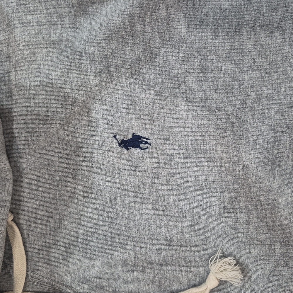 Youth Size XL Polo Ralph Lauren Gray Hoodie with Embroidered Navy Logo - Picture 2 of 3
